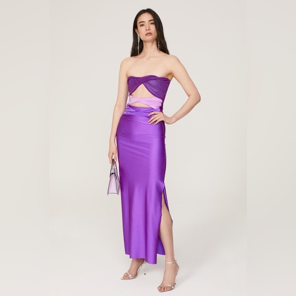 New! Baobab Ola Cut-Out Maxi Strapless Dress 💜💜 XL - Picture 10 of 16